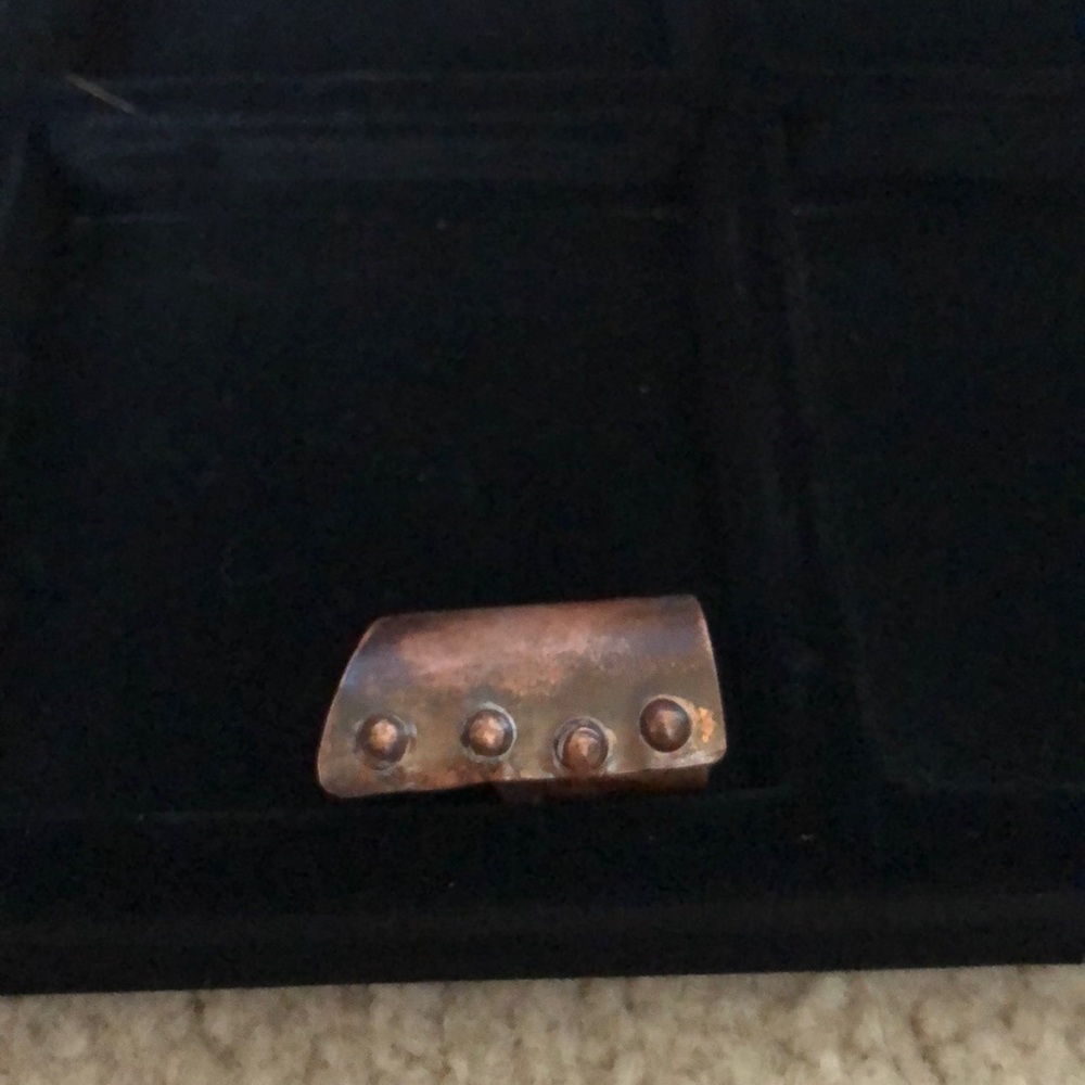 Unique Tarnished Copper Ring - image 3